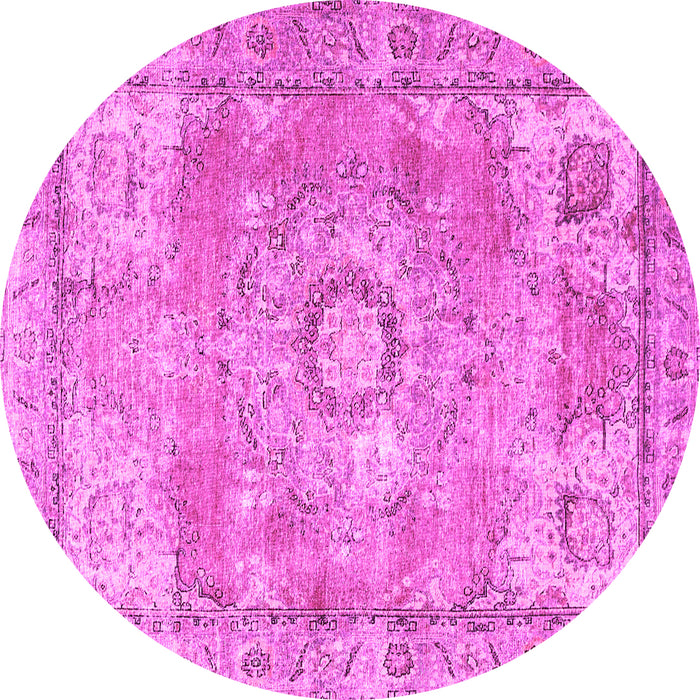 Round Medallion Pink Traditional Rug, tr4501pnk