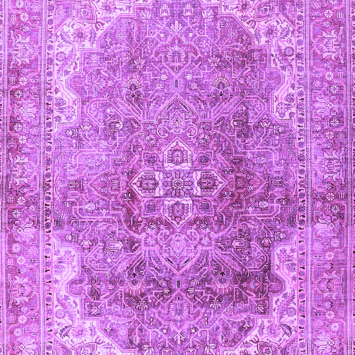 Machine Washable Medallion Purple Traditional Area Rugs, wshtr4502pur