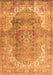 Medallion Orange Traditional Rug, tr4502org