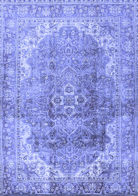 Medallion Blue Traditional Rug, tr4502blu