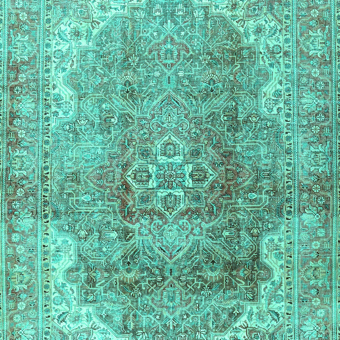 Medallion Turquoise Traditional Rug, tr4502turq