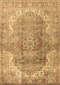 Medallion Brown Traditional Rug, tr4502brn