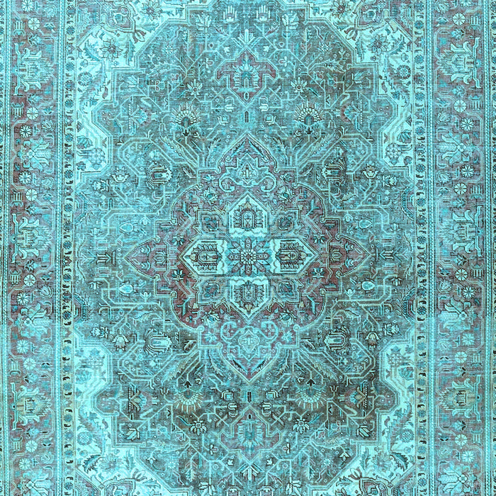 Medallion Light Blue Traditional Rug, tr4502lblu