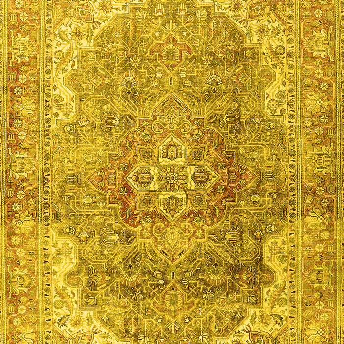 Medallion Yellow Traditional Rug, tr4502yw