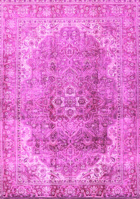 Medallion Pink Traditional Rug, tr4502pnk