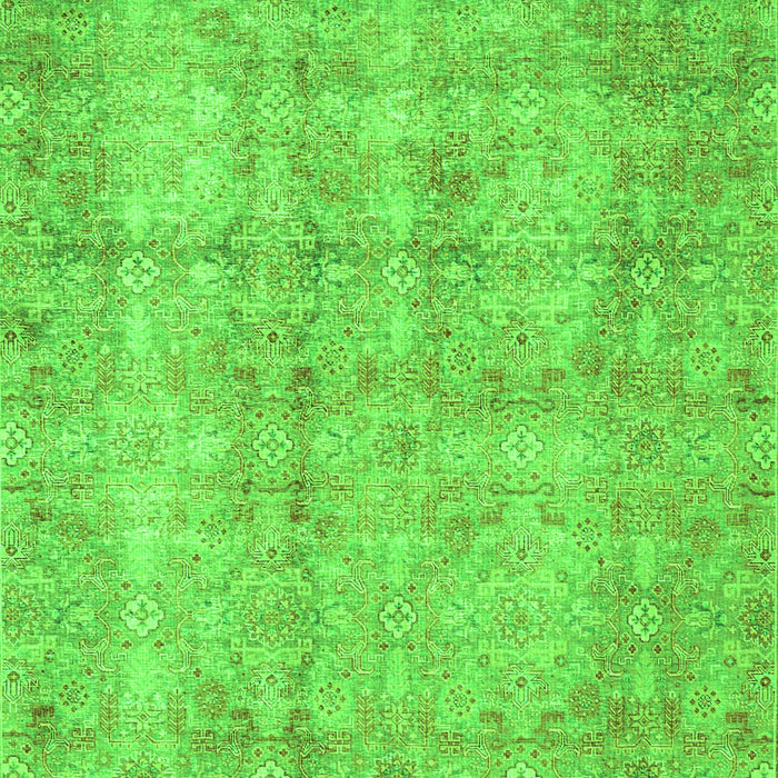 Serging Thickness of Machine Washable Persian Green Traditional Area Rugs, wshtr4503grn