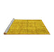 Sideview of Machine Washable Persian Yellow Traditional Rug, wshtr4503yw