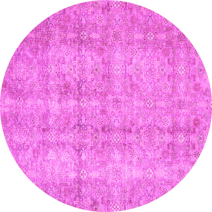Round Persian Pink Traditional Rug, tr4503pnk