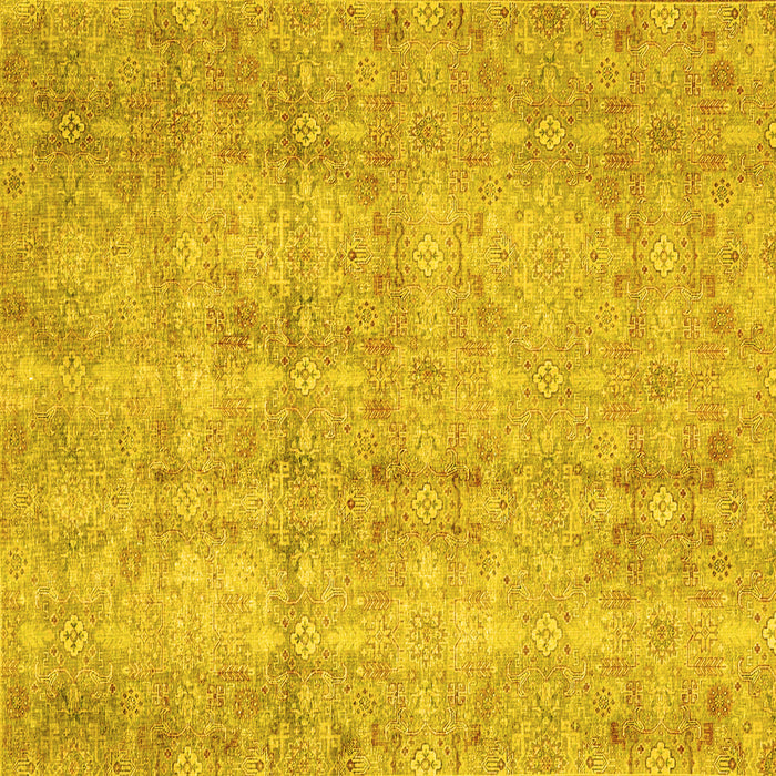 Square Persian Yellow Traditional Rug, tr4503yw