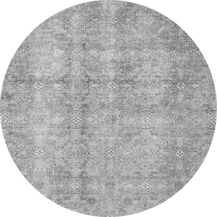 Machine Washable Persian Gray Traditional Rug, wshtr4503gry