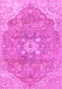 Medallion Pink Traditional Rug, tr4504pnk