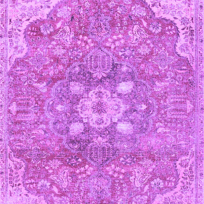 Machine Washable Medallion Purple Traditional Area Rugs, wshtr4504pur