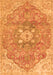 Medallion Orange Traditional Rug, tr4504org