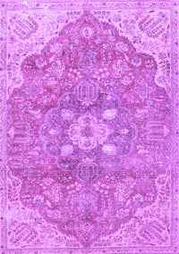 Medallion Purple Traditional Rug, tr4504pur