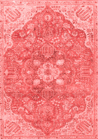 Medallion Red Traditional Rug, tr4504red