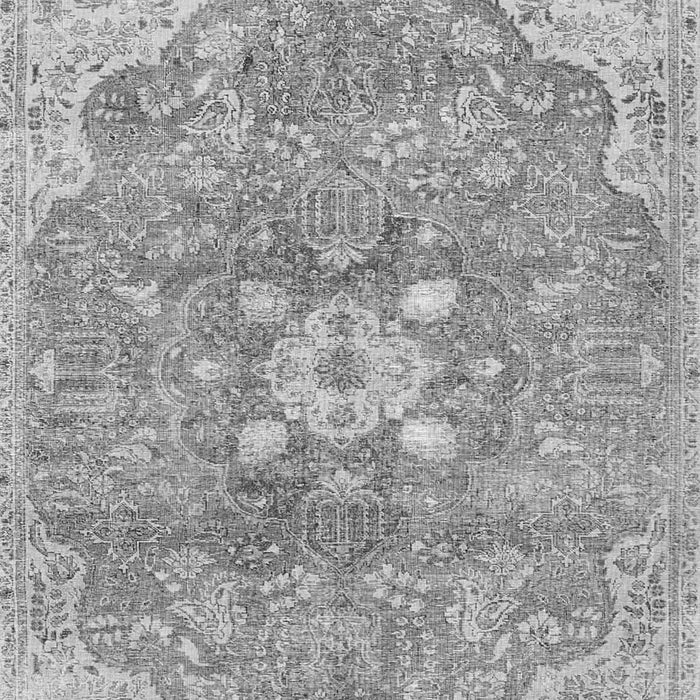 Serging Thickness of Machine Washable Medallion Gray Traditional Rug, wshtr4504gry