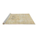 Sideview of Machine Washable Traditional Gold Rug, wshtr4505