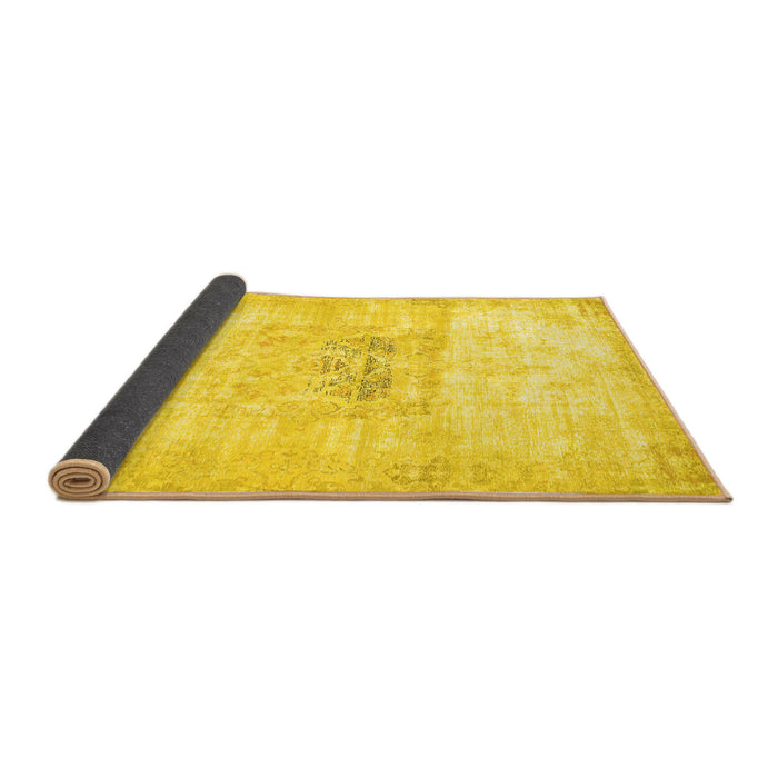 Sideview of Persian Yellow Traditional Rug, tr4505yw