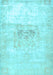 Machine Washable Persian Light Blue Traditional Rug, wshtr4505lblu