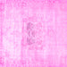 Square Machine Washable Persian Pink Traditional Rug, wshtr4505pnk