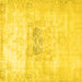 Square Machine Washable Persian Yellow Traditional Rug, wshtr4505yw