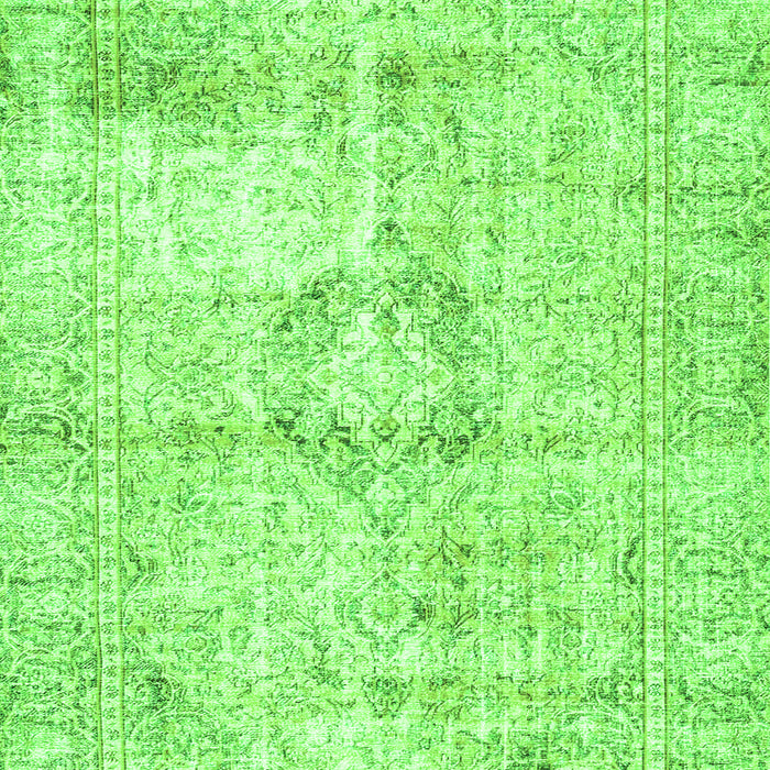 Serging Thickness of Machine Washable Persian Green Traditional Area Rugs, wshtr4506grn