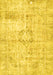 Machine Washable Persian Yellow Traditional Rug, wshtr4506yw