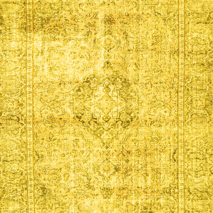 Machine Washable Persian Yellow Traditional Rug, wshtr4506yw