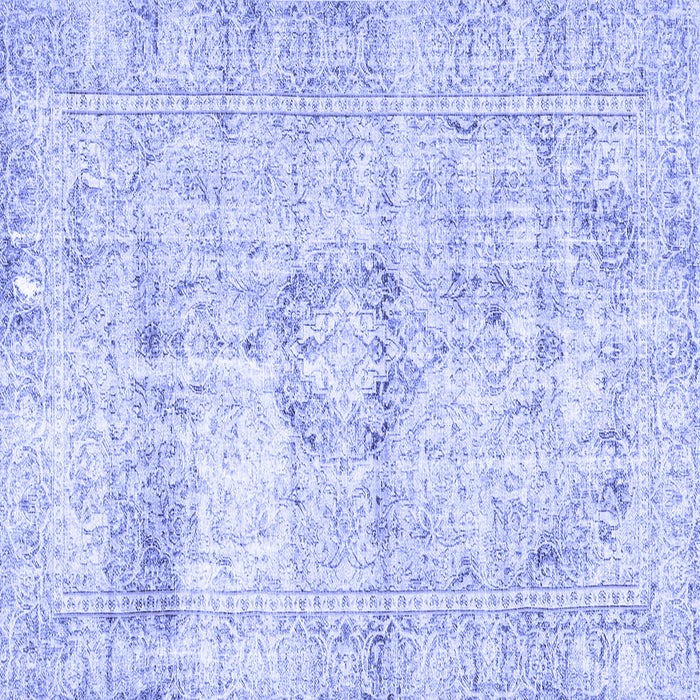 Square Persian Blue Traditional Rug, tr4506blu