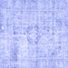 Square Persian Blue Traditional Rug, tr4506blu