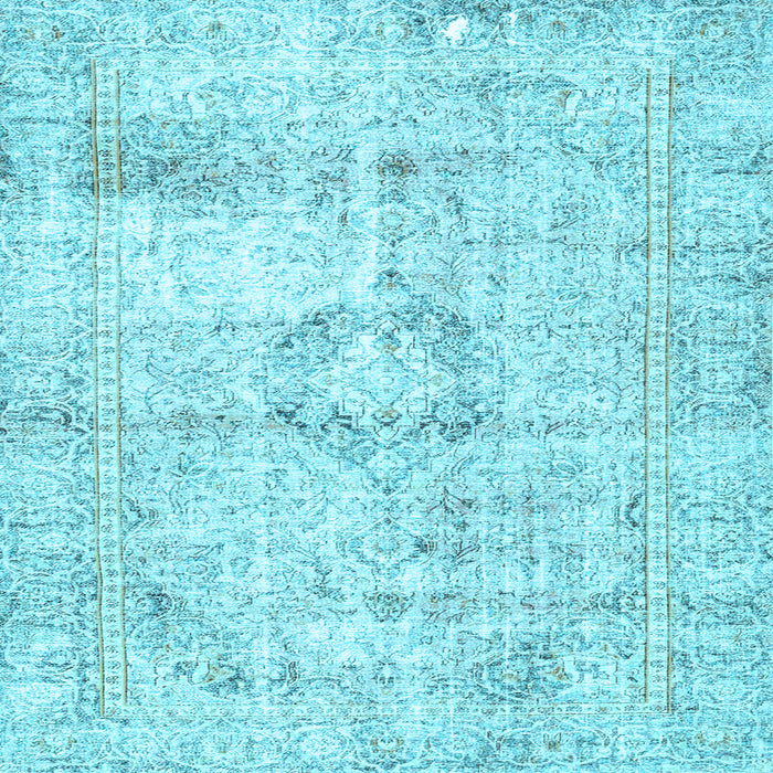 Square Persian Light Blue Traditional Rug, tr4506lblu
