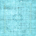 Square Persian Light Blue Traditional Rug, tr4506lblu