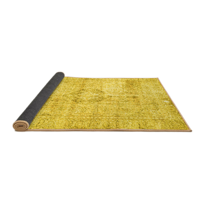 Sideview of Persian Yellow Traditional Rug, tr4506yw