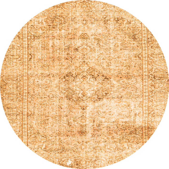 Square Persian Orange Traditional Rug, tr4506org