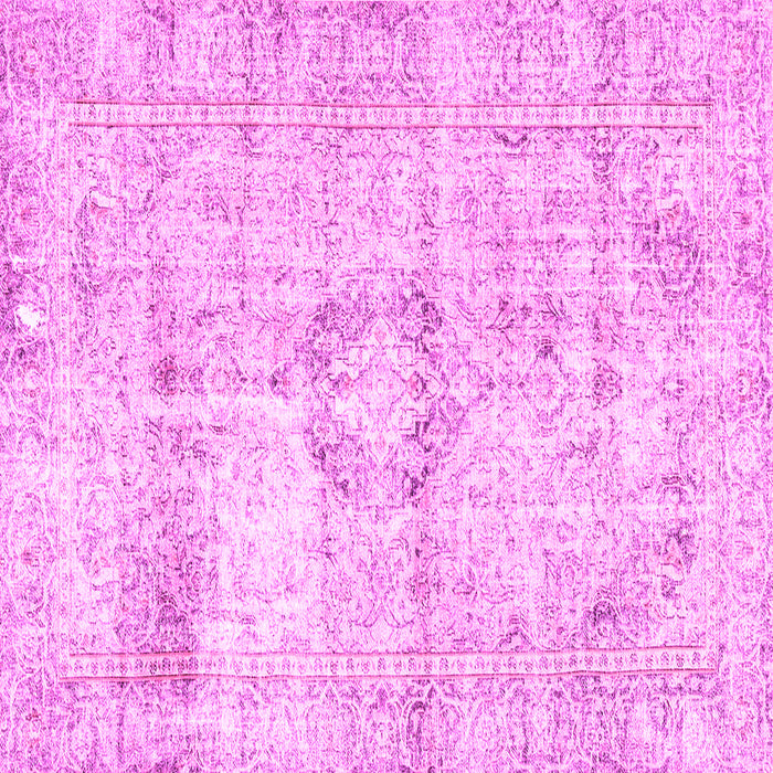 Square Machine Washable Persian Pink Traditional Rug, wshtr4506pnk