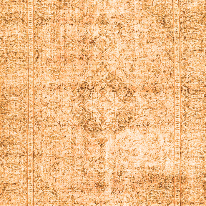 Serging Thickness of Machine Washable Persian Orange Traditional Area Rugs, wshtr4506org