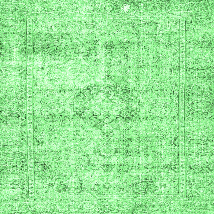 Square Persian Emerald Green Traditional Rug, tr4506emgrn