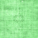 Square Persian Emerald Green Traditional Rug, tr4506emgrn