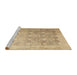 Sideview of Machine Washable Traditional Bronze Brown Rug, wshtr4507