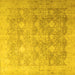 Square Persian Yellow Traditional Rug, tr4507yw
