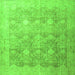 Serging Thickness of Persian Green Traditional Rug, tr4507grn