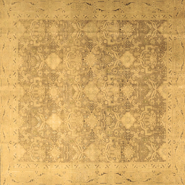 Square Persian Brown Traditional Rug, tr4507brn