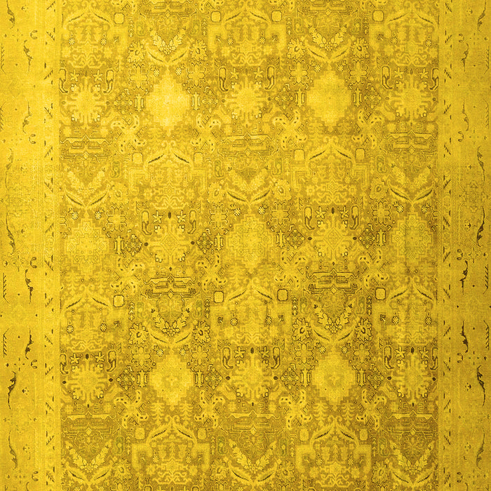 Machine Washable Persian Yellow Traditional Rug, wshtr4507yw