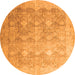 Square Persian Orange Traditional Rug, tr4507org
