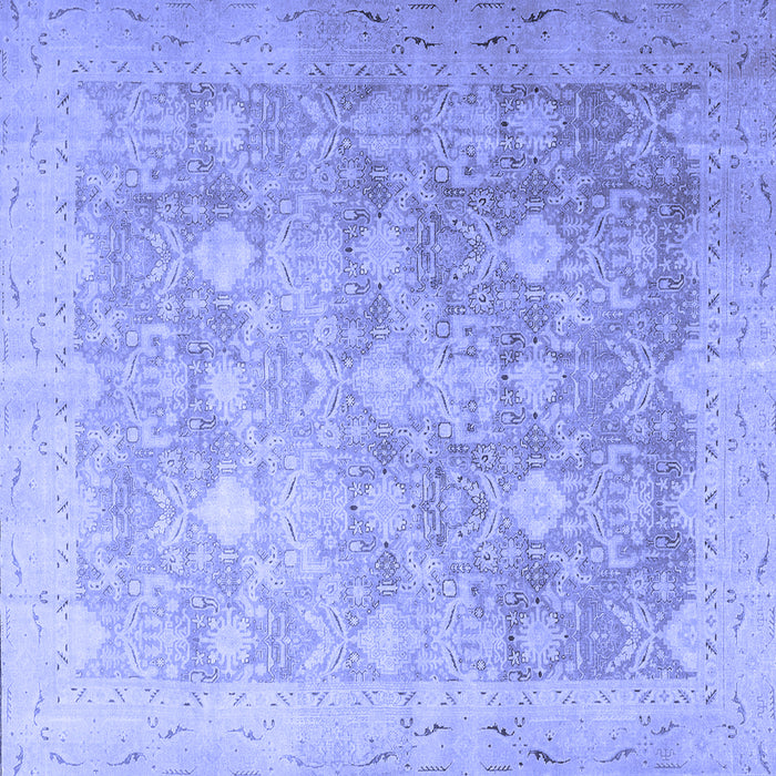 Square Persian Blue Traditional Rug, tr4507blu