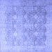 Square Persian Blue Traditional Rug, tr4507blu