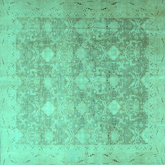 Square Persian Turquoise Traditional Rug, tr4507turq