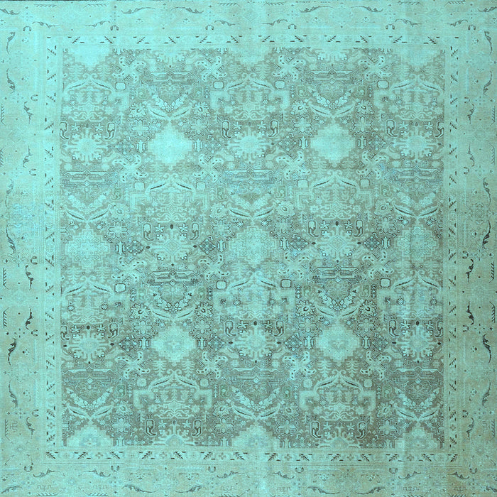 Square Persian Light Blue Traditional Rug, tr4507lblu