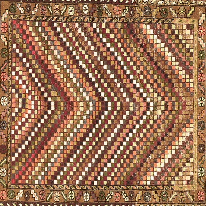 Square Persian Brown Traditional Rug, tr4508brn