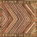 Square Machine Washable Persian Brown Traditional Rug, wshtr4508brn